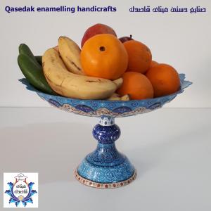 بشقاب پایه دار میناکاری ۳۰ سانتیمتر  کد ۲۴۳۹