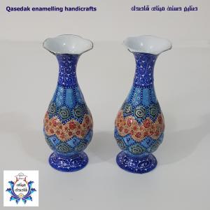 گلدان میناکاری موشکی ۱۶ سانتیمتر کد ۱۴۰۵
