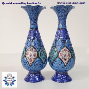 گلدان میناکاری موشکی ۲۰ سانتیمتر کد ۱۵۰۲