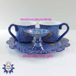 چایخوری 2 نفره میناکاری کد 3 | زیبا و باکیفیت، انتخابی ویژه برای دمنوشها