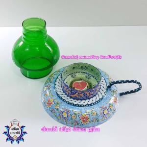 "جا شمعی و جا عودی میناکاری کد 15 - طراحی زیبا و منحصر به فرد"