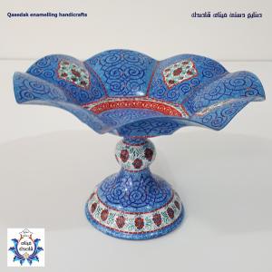 بشقاب پایه دار گلبرگی ۲۵سانتیمتر کد۲۷۵۵