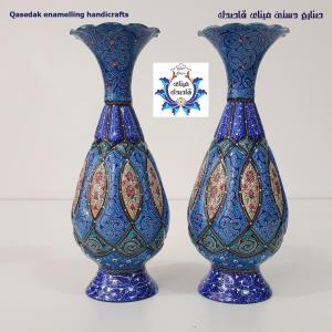 گلدان میناکاری موشکی ۲۰ سانتیمتر کد ۱۵۰۴