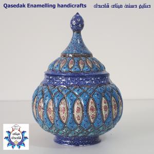 قندان میناکاری سایز بزرگ  کد ۲۸۱۹