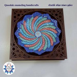 قاب بشقاب میناکاری ۲۵ سانتیمتر کد ۱۲۶۲