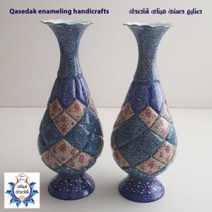 گلدان میناکاری ۲۵ سانتیمتر  کد ۱۶۰۳