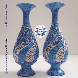 گلدان میناکاری ۲۵ سانتیمتر کد ۱۶۱۲