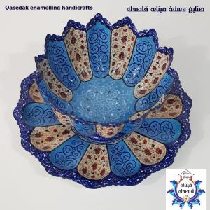 ست کاسه و بشقاب ۲۵ سانتیمتر میناکاری کد ۱۹۱۰