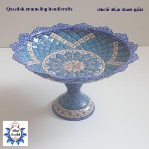 بشقاب پایه دار میناکاری ۳۰ سانتیمتر کد ۲۴۴۲