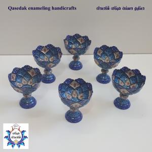 کاسه پایه دار میناکاری ۱۲ سانتیمتر کد ۲۲۱۹