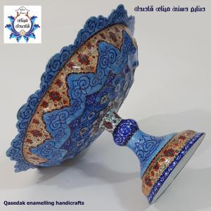 بشقاب پایه دار میناکاری ۲۰ سانتیمتر کد ۲۰۹۶