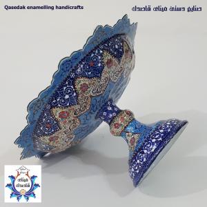 بشقاب پایه دار میناکاری ۲۰ سانتیمتر کد ۲۰۹۷