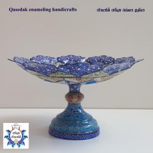 بشقاب پایه دار میناکاری ۲۰ سانتیمتر کد ۲۰۹۹