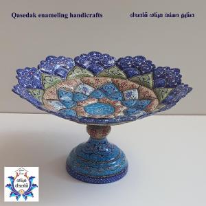 بشقاب پایه دار میناکاری ۲۰ سانتیمتر کد ۲۰۹۹