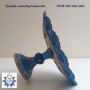 بشقاب پایه دار میناکاری ۳۰ سانتیمتر کد ۲۱۸۷