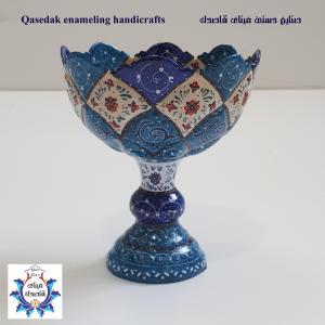 کاسه پایه دار میناکاری ۱۲ سانتیمتر کد ۲۲۱۳