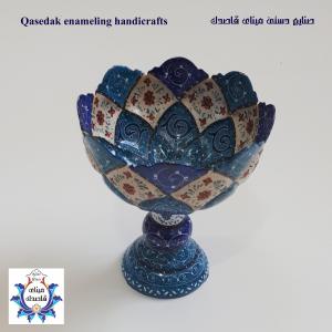 کاسه پایه دار میناکاری ۱۲ سانتیمتر کد ۲۲۱۳