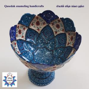 کاسه پایه دار میناکاری ۱۲ سانتیمتر کد ۲۲۱۳
