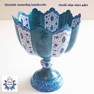 کاسه پایه دار میناکاری ۲۰ سانتیمتر کد ۲۲۸۵