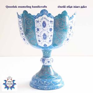 کاسه پایه دار میناکاری ۲۰ سانتیمتر کد ۲۲۸۵