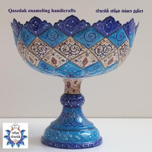 کاسه پایه دار میناکاری ۲۵ سانتیمتر کد ۲۳۹۵