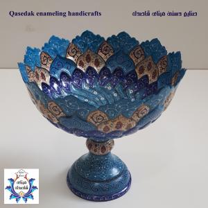 کاسه پایه دار میناکاری ۳۰ سانتیمتر کد ۲۴۴۱