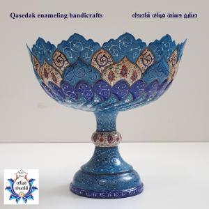 کاسه پایه دار میناکاری ۳۰ سانتیمتر کد ۲۴۴۱