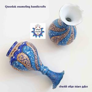 گلدان میناکاری پاپیونی۱۶ سانتیمتر کد ۲۵۱۹