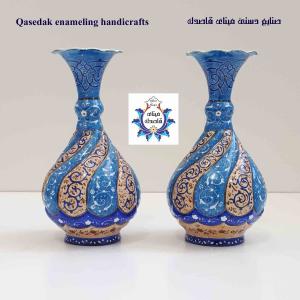 گلدان میناکاری پاپیونی۱۶ سانتیمتر کد ۲۵۱۹