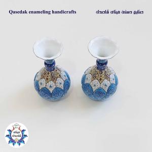 گلدان میناکاری پاپیونی ۱۶ سانتیمتر کد ۲۵۲۱