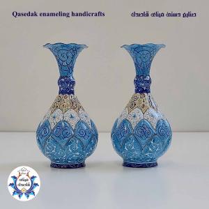گلدان میناکاری پاپیونی ۱۶ سانتیمتر کد ۲۵۲۱