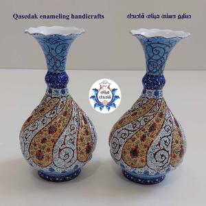 گلدان میناکاری پاپیونی۱۶ سانتیمتر کد ۲۵۵۰