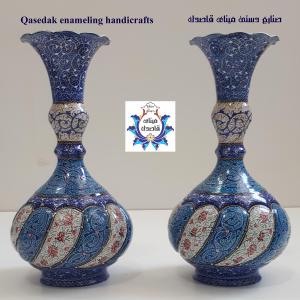 گلدان میناکاری پاپیونی ۲۰ سانتیمتر کد ۲۲۵۶