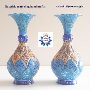 گلدان میناکاری پاپیونی ۲۰ سانتیمتر کد ۲۵۵۸