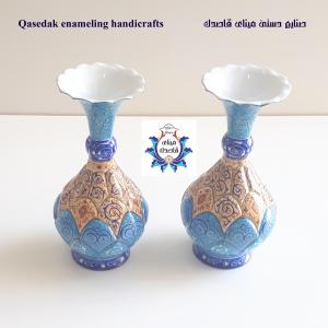 گلدان میناکاری پاپیونی ۲۰ سانتیمتر کد ۲۵۵۸