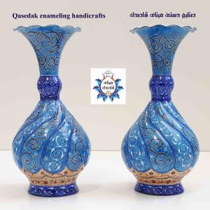 گلدان میناکاری پاپیونی ۲۰ سانتیمتر کد ۲۵۶۰