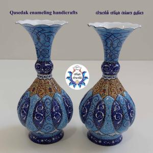 گلدان میناکاری پاپیونی ۲۰ سانتیمتر کد ۲۵۶۴