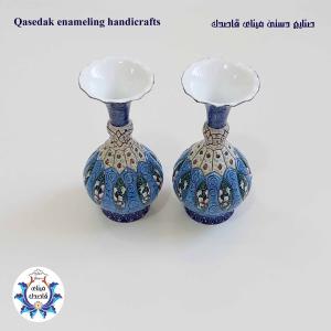 گلدان میناکاری پاپیونی ۲۰ سانتیمتر  کد ۲۵۶۵