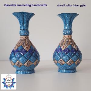 گلدان میناکاری پاپیونی ۲۵ سانتیمتر کد ۲۶۰۱