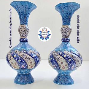 گلدان میناکاری پاپیونی ۲۵ سانتیمتری  کد ۲۶۰۳