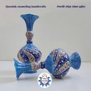 گلدان میناکاری پاپیونی ۲۵ سانتیمتری  کد ۲۶۰۳