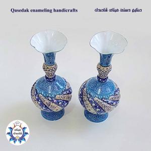 گلدان میناکاری پاپیونی ۲۵ سانتیمتری  کد ۲۶۰۳