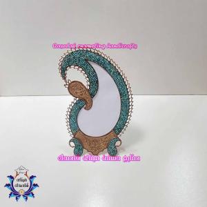 آیینه و شمعدان فیروزه کوبی ۳۲cm کد ۱