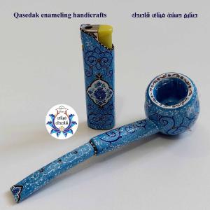 ست پیپ و فندک میناکاری کد ۱