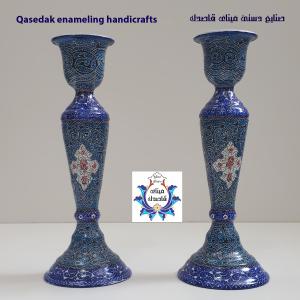 شمعدان میناکاری ۲۲ سانتیمتر کد ۲