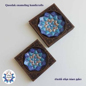 قاب سری دو تایی بشقاب میناکاری کد 1