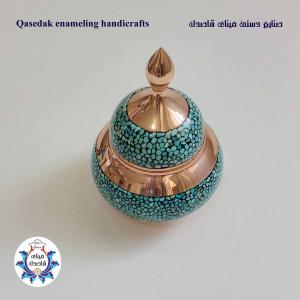 قندان فیروزه کوبی ۱۵ سانتیمتر کد ۱