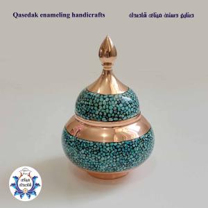قندان فیروزه کوبی ۱۵ سانتیمتر کد ۱