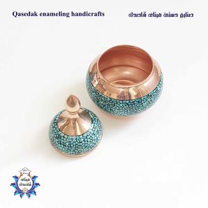 قندان فیروزه کوبی ۱۵ سانتیمتر کد ۱