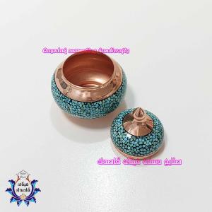 قندان فیروزه کوبی ۱۱ سانتیمتر کد ۲